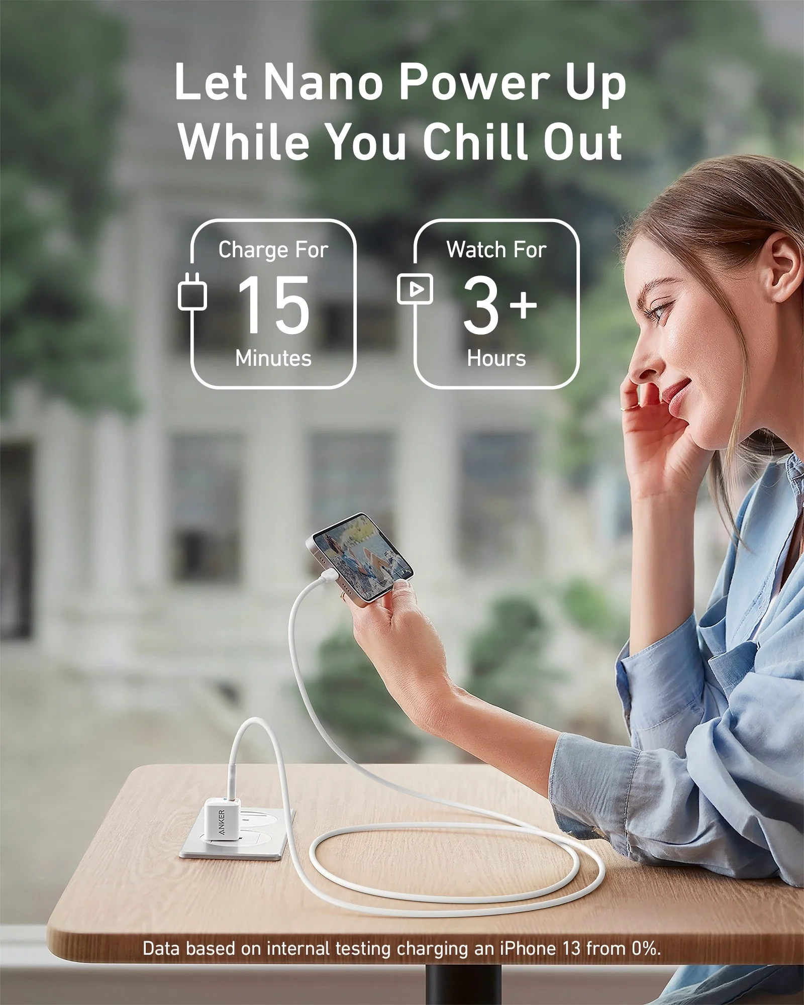 Anker 511 Charger (Nano) with USB-C to Lightning Cable - Image 3
