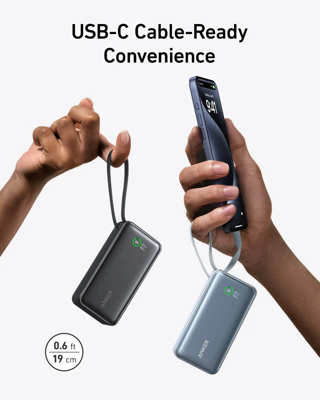 Anker Nano Power Bank (30W, Built-In USB-C Cable) - Image 9
