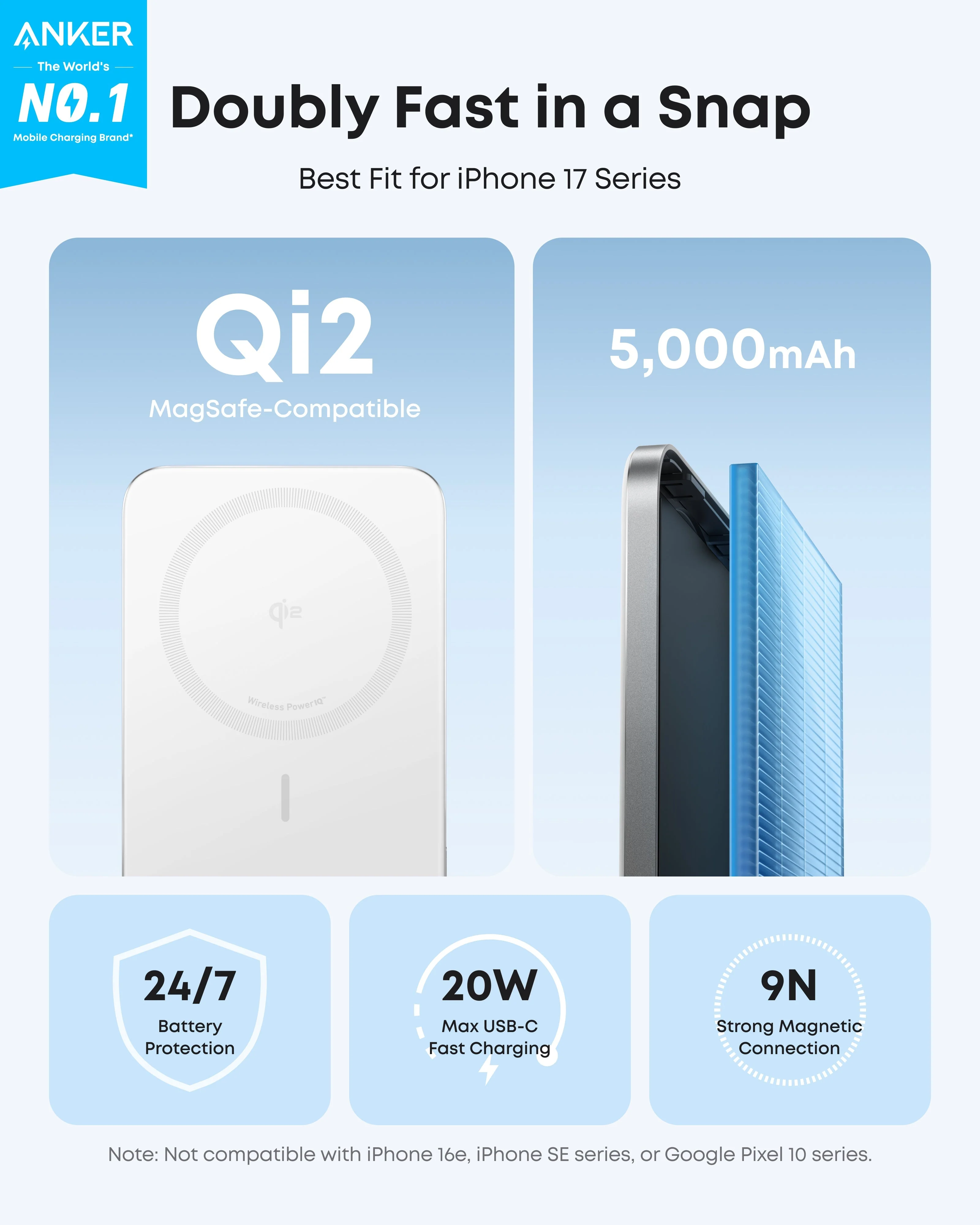 Anker Nano Power Bank (5K, MagGo, Slim) - Image 2