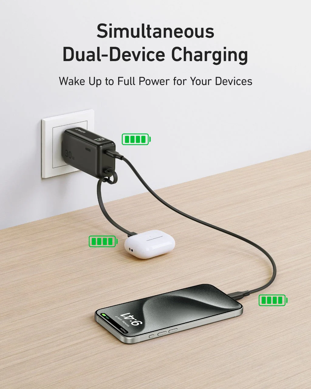 Anker Power Bank (30W, 5k, Fusion, Built-In USB-C Cable) - Image 19