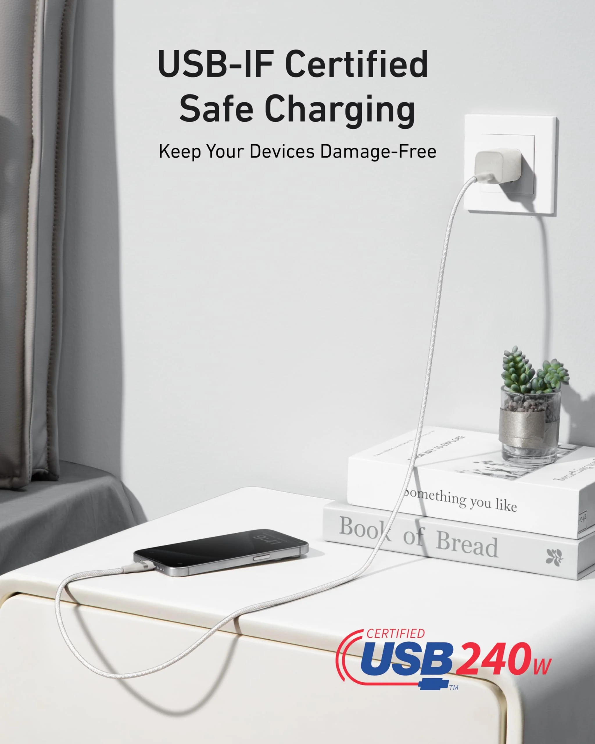Anker USB-C to USB-C Cable (3 ft / 6 ft, 240W, Upcycled-Braided) - Image 12