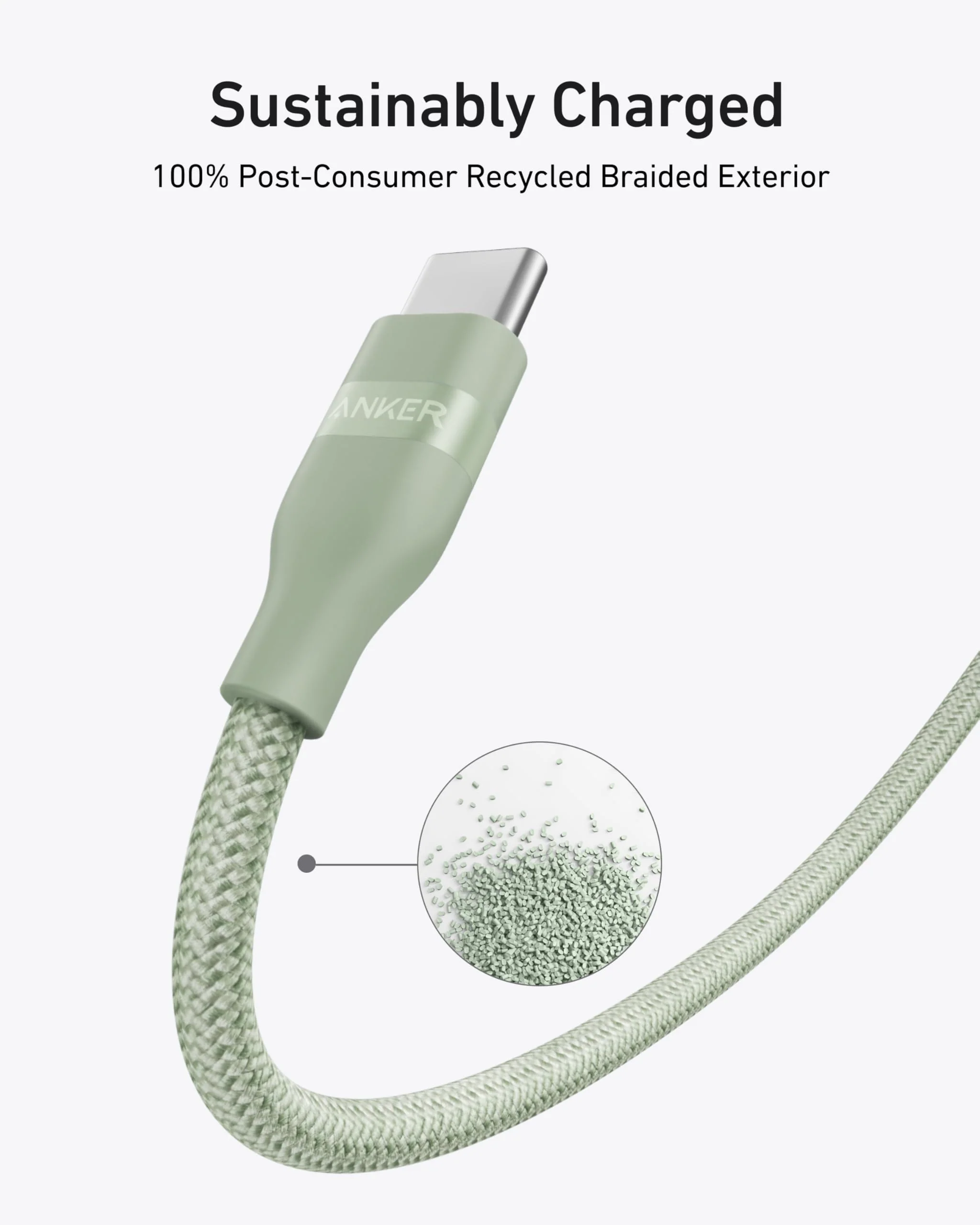 Anker USB-C to USB-C Cable (3 ft / 6 ft, 240W, Upcycled-Braided) - Image 23