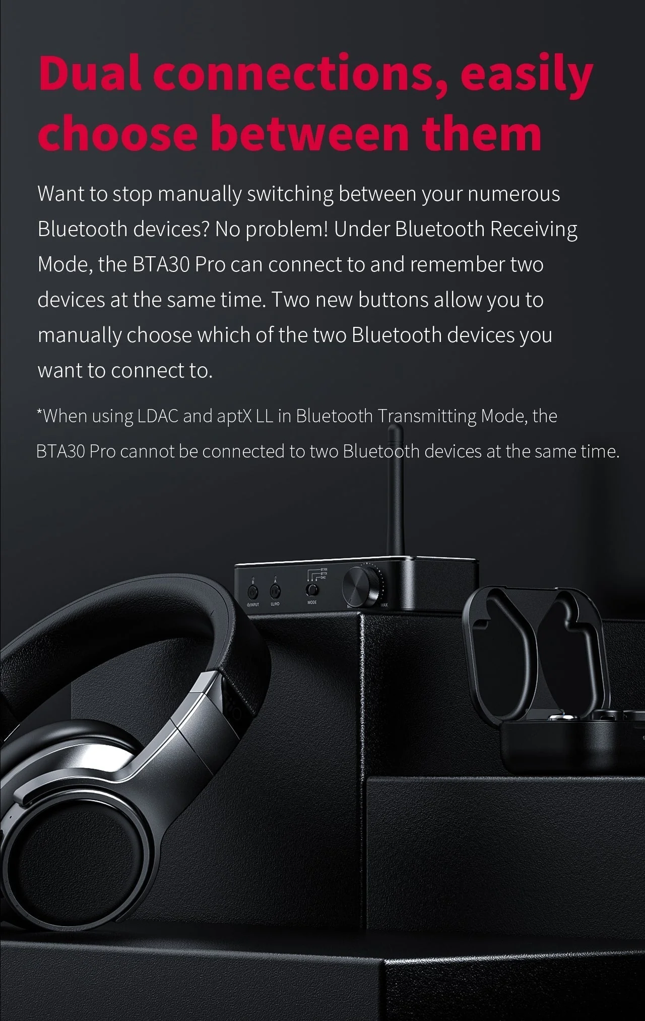 FiiO BTA30 Pro Hi-Fi Bluetooth Transceiver (Apos Certified) - Image 13