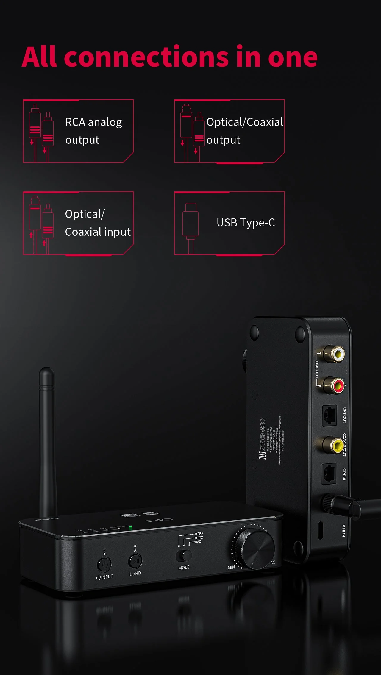 FiiO BTA30 Pro Hi-Fi Bluetooth Transceiver (Apos Certified) - Image 19
