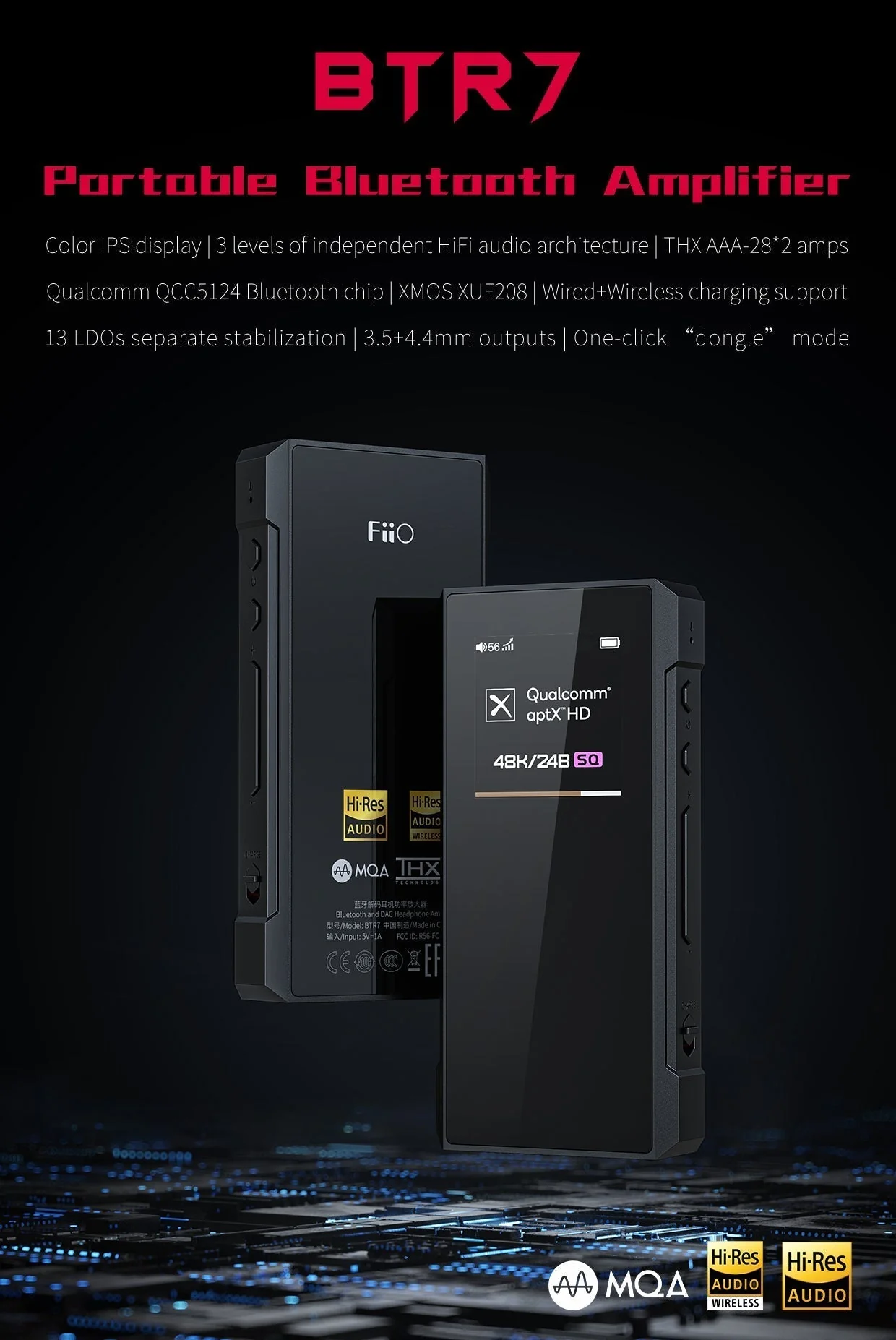 FiiO BTR7 Portable Hi-Fi Bluetooth DAC/Amp (Apos Certified) - Image 3