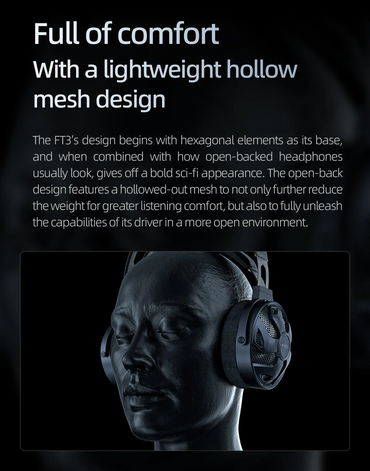 FiiO FT3 Large Dynamic Over-Ear Headphones (Apos Certified) - Image 11