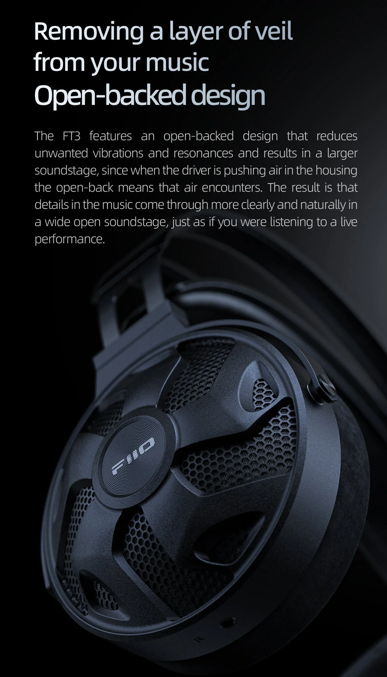 FiiO FT3 Large Dynamic Over-Ear Headphones (Apos Certified) - Image 12