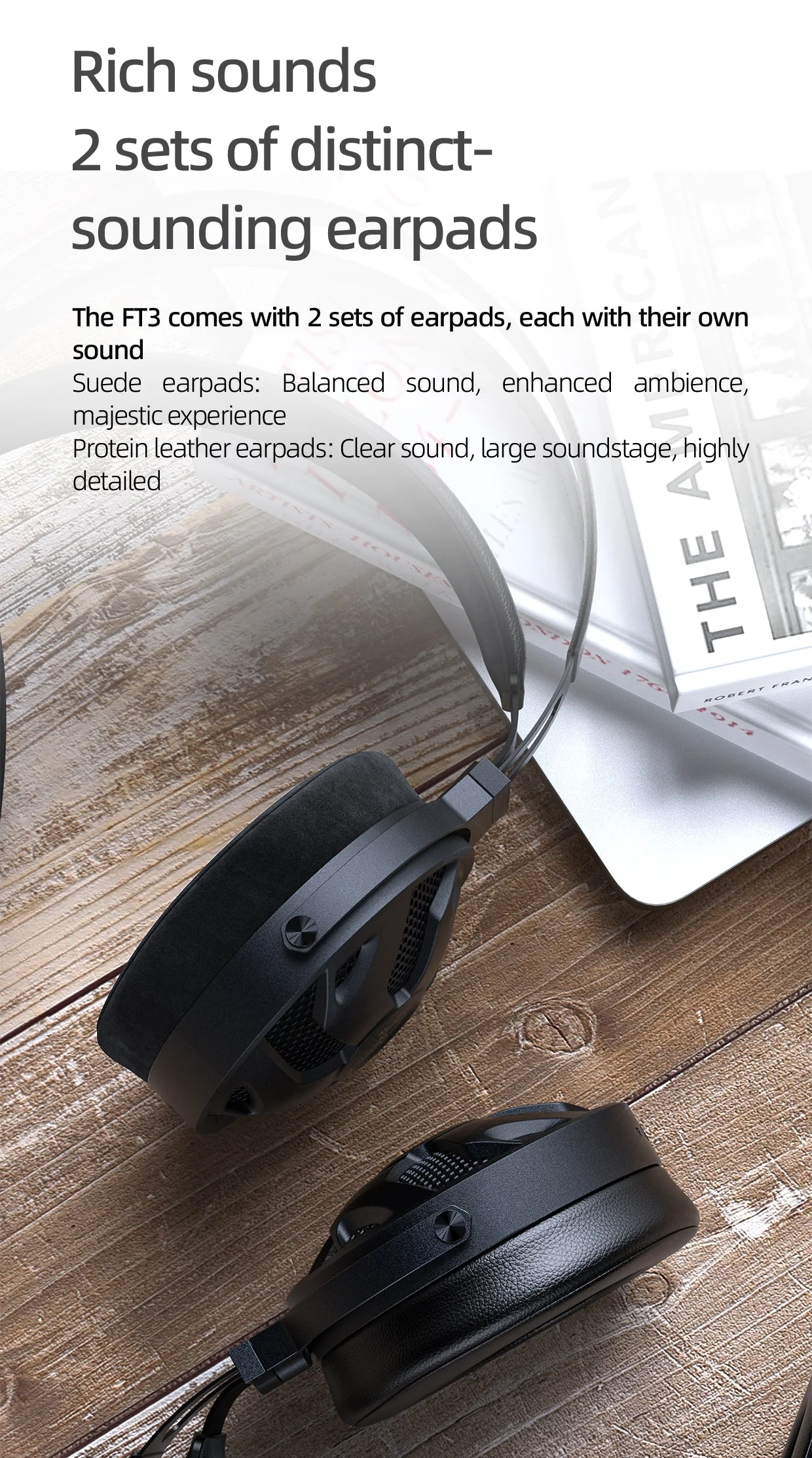 FiiO FT3 Large Dynamic Over-Ear Headphones (Apos Certified) - Image 16
