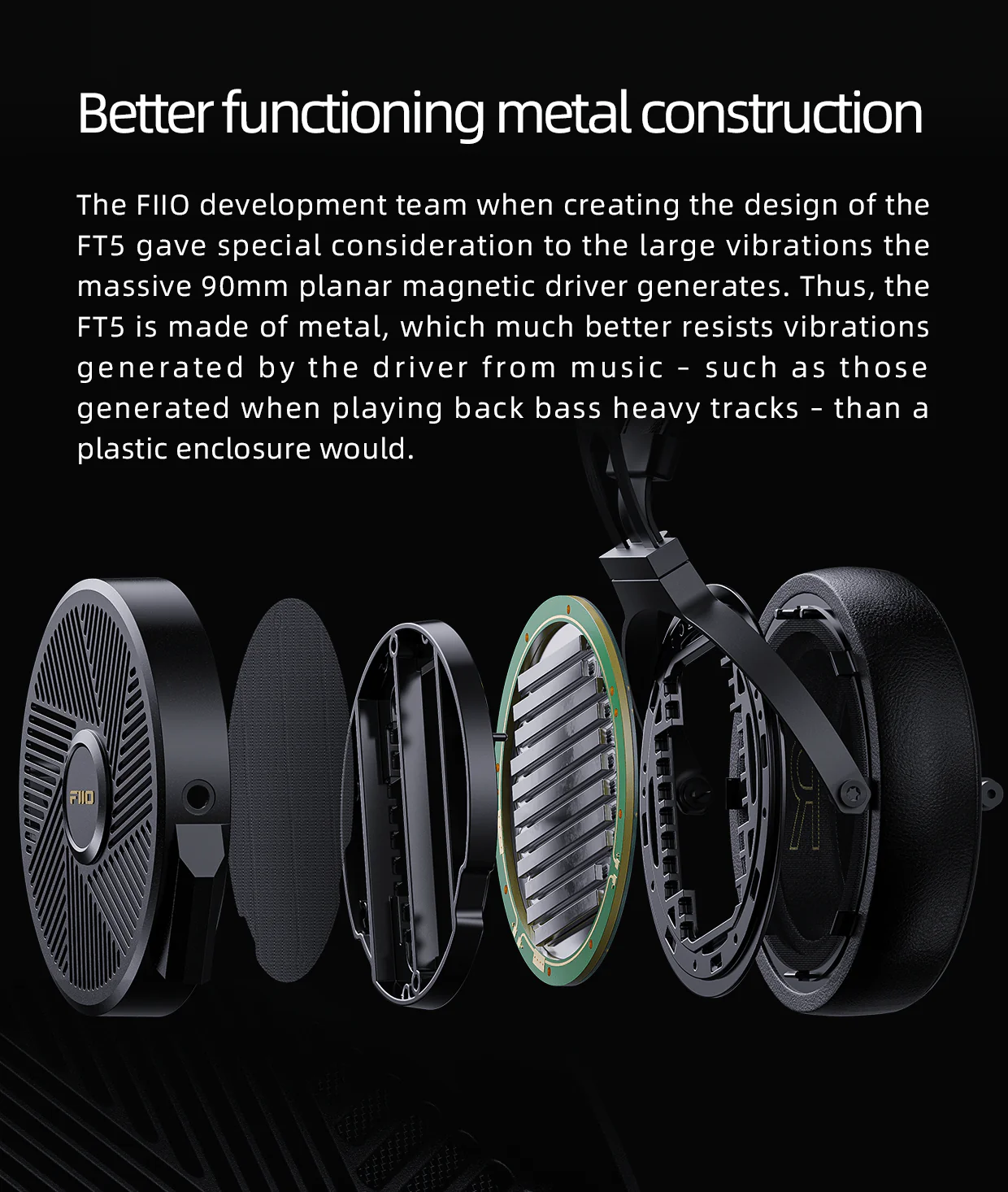 FiiO FT5 90mm Open Back Planar Magnetic Headphones (Apos Certified) - Image 17