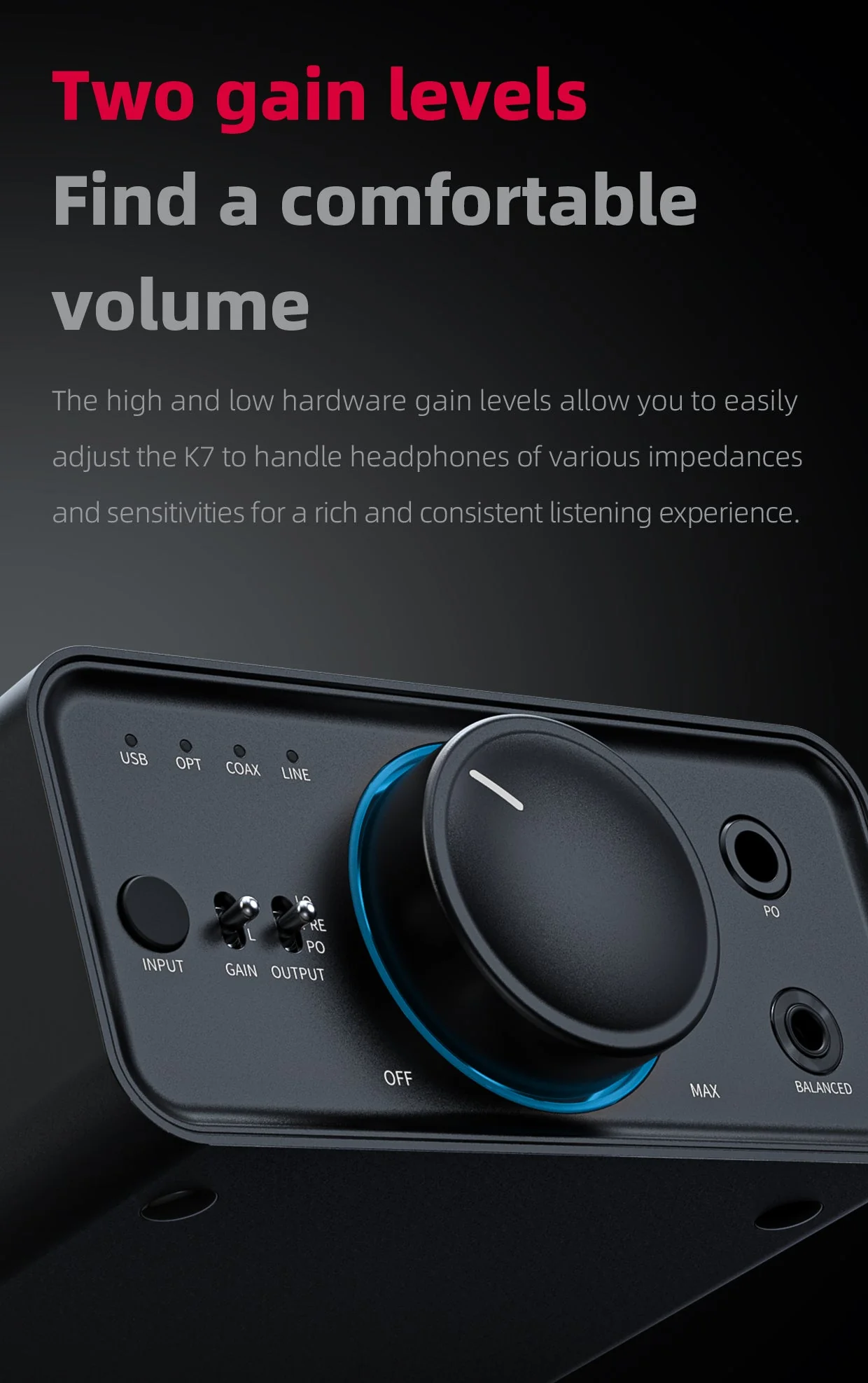 FiiO K7 Balanced Headphone DAC/Amp (Apos Certified) - Image 14