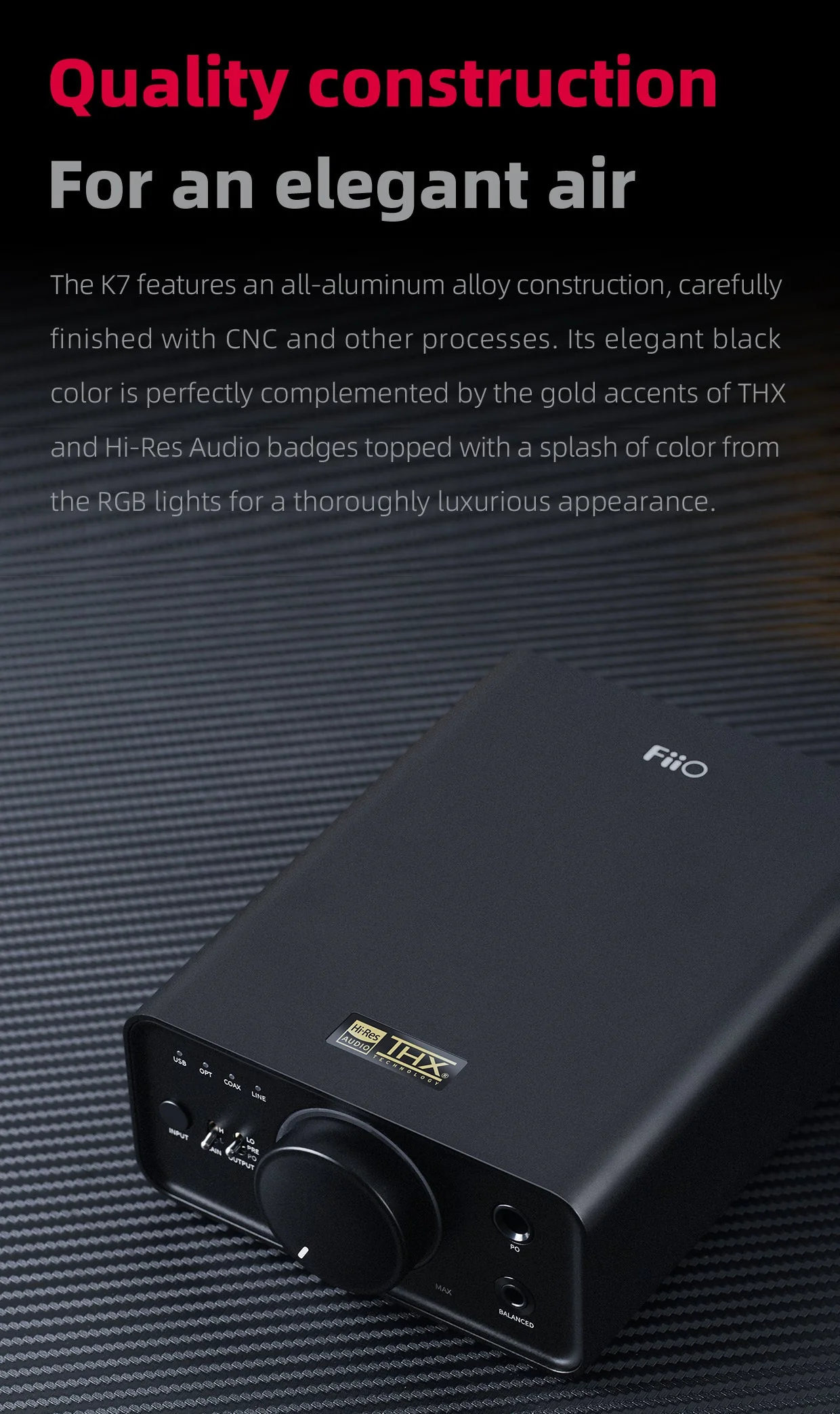 FiiO K7 Balanced Headphone DAC/Amp (Apos Certified) - Image 15