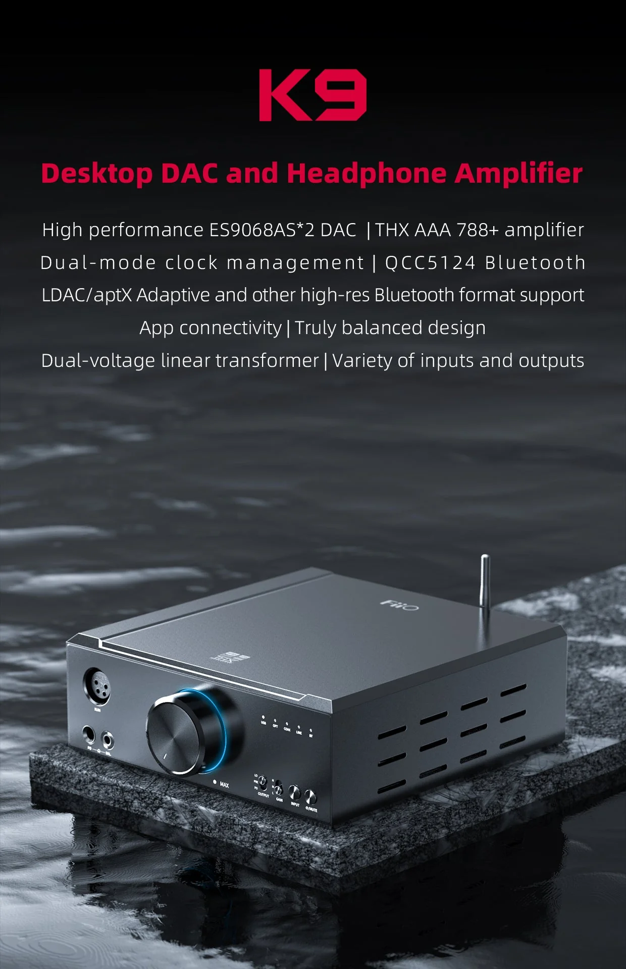 FiiO K9 Desktop DAC/Amp (Apos Certified) - Image 3