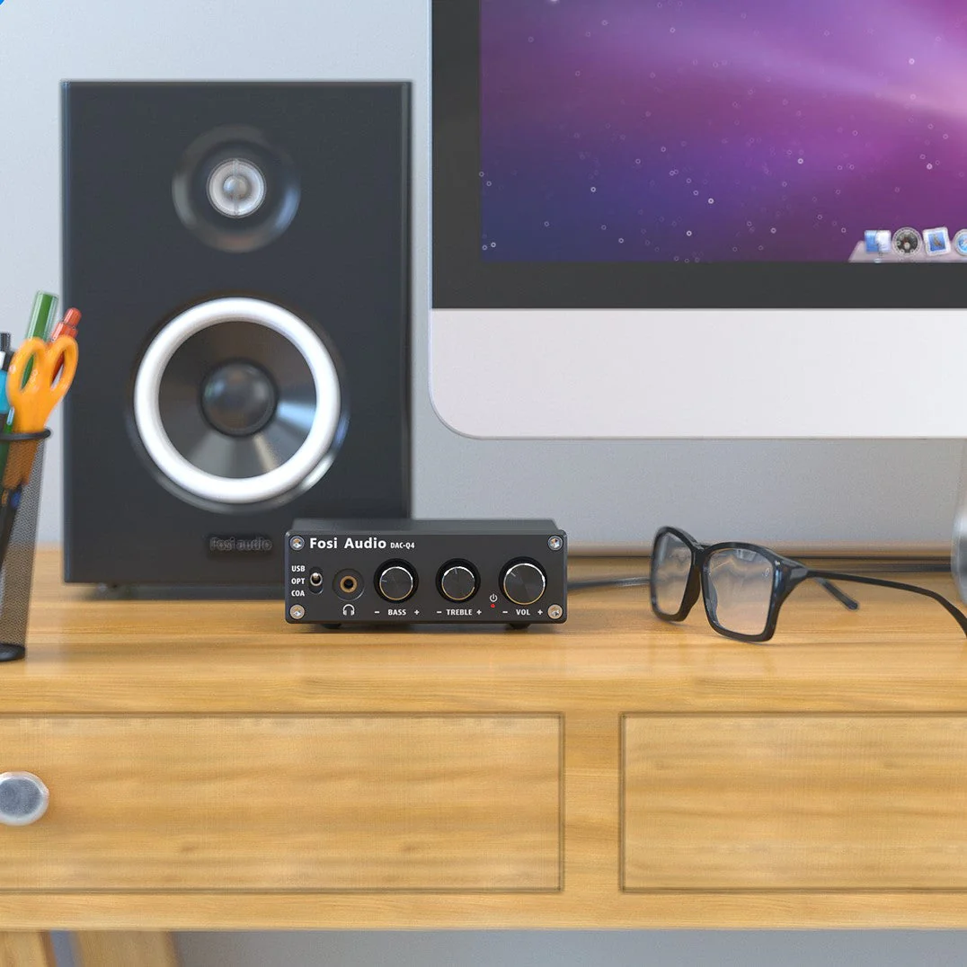 Fosi Audio Q4 Mini Stereo Gaming DAC & Headphone Amplifier Audio - Image 12