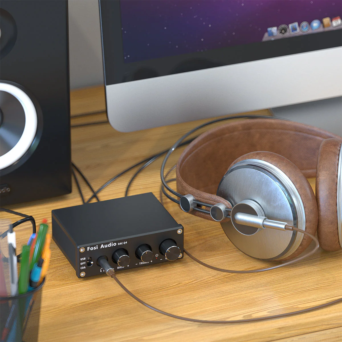 Fosi Audio Q4 Mini Stereo Gaming DAC & Headphone Amplifier Audio - Image 14