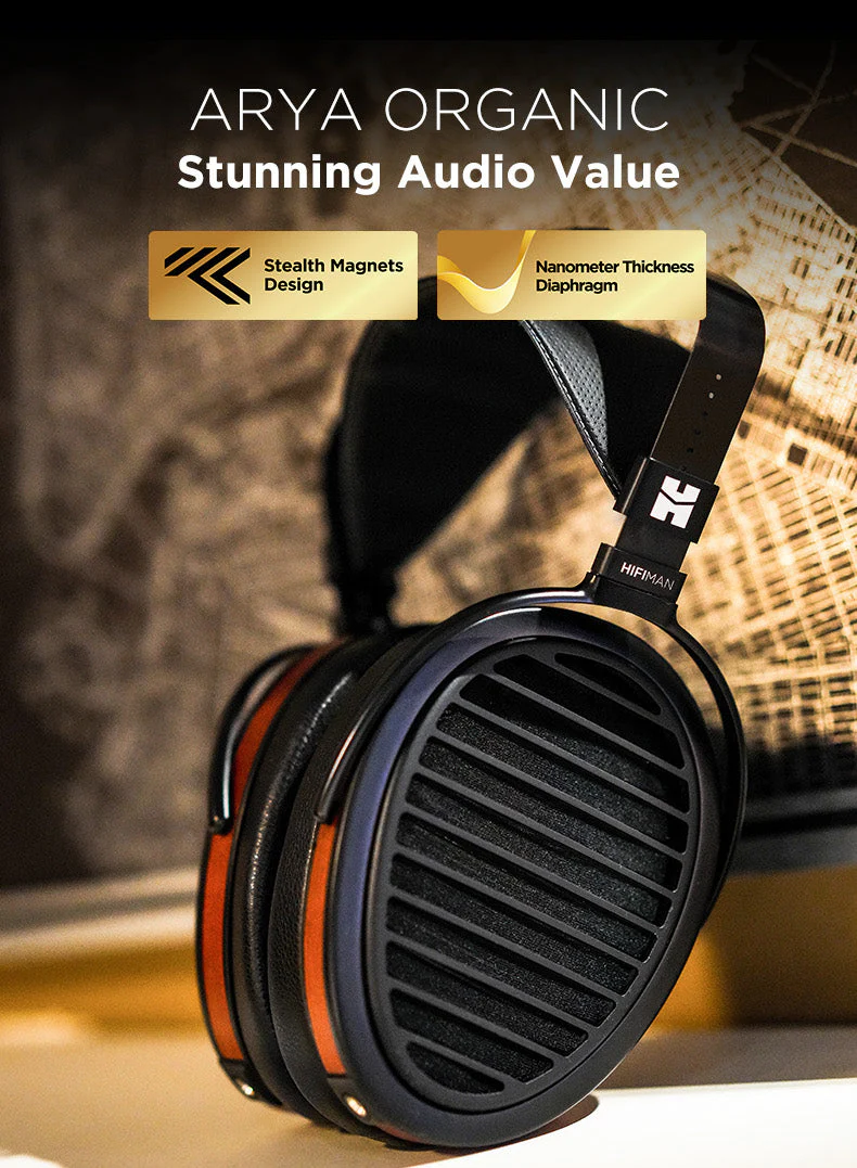 HIFIMAN Arya Organic Planar Magnetic Headphones (Apos Certified) - Image 3
