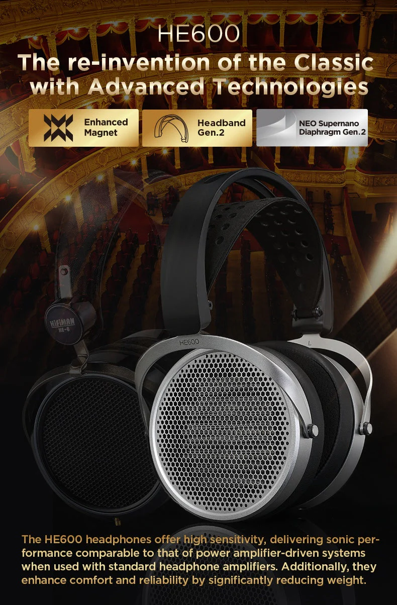 HIFIMAN HE600 Planar Magnetic Headphones - Image 3