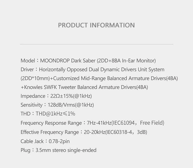 Moondrop Dark Saber Hybrid Reference IEM (Apos Certified) - Image 11