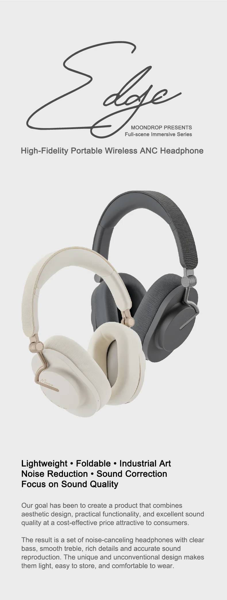 Moondrop Edge High-Fidelity Portable Wireless ANC Headphone - Image 3