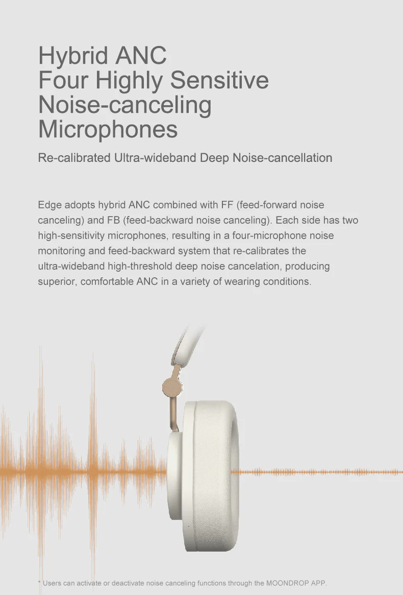 Moondrop Edge High-Fidelity Portable Wireless ANC Headphone - Image 9