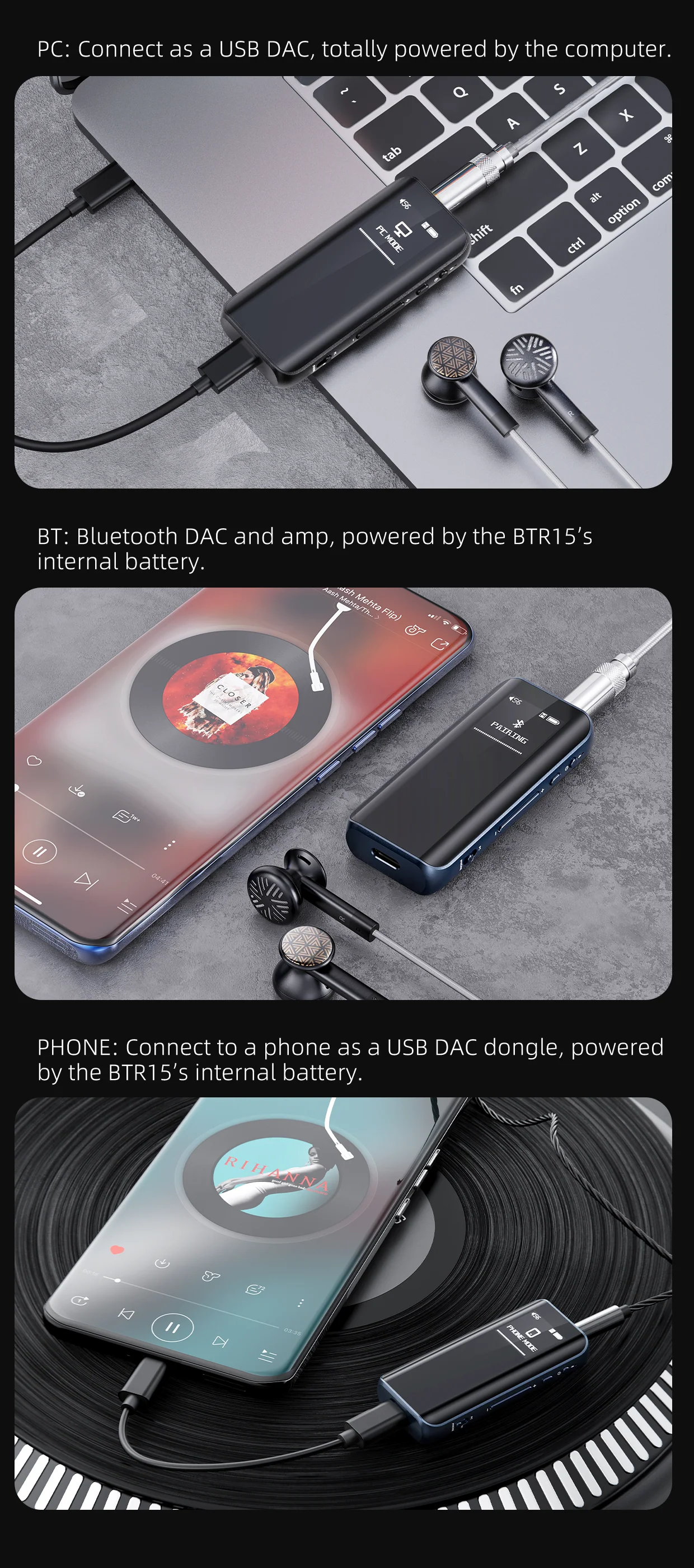 FiiO BTR15 Portable Hi-Fi Bluetooth DAC/Amp - Image 8
