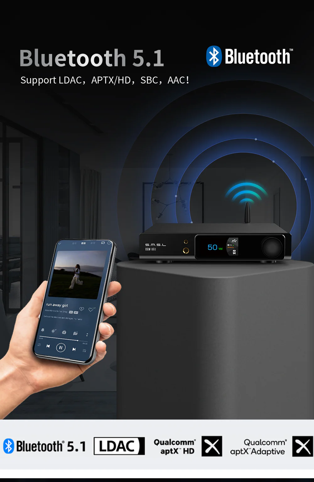SMSL RAW-HA 1 Headphone Amplifier - Image 9