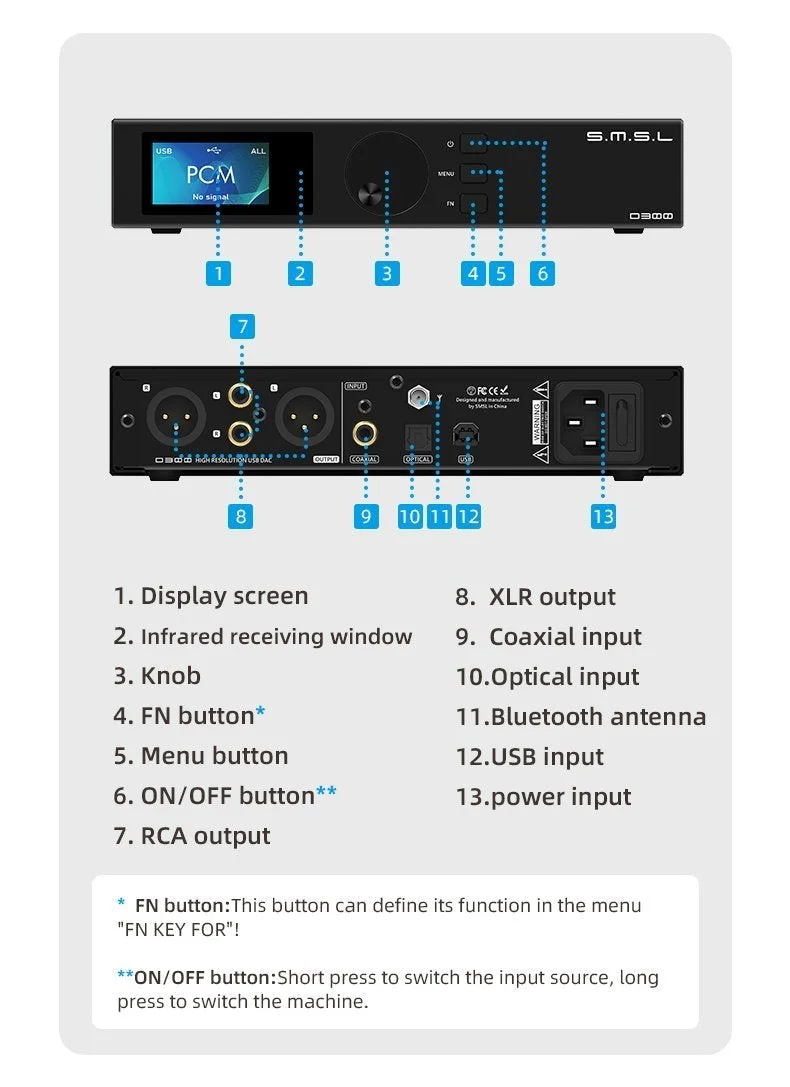 SMSL D300 Desktop DAC (Apos Certified) - Image 15