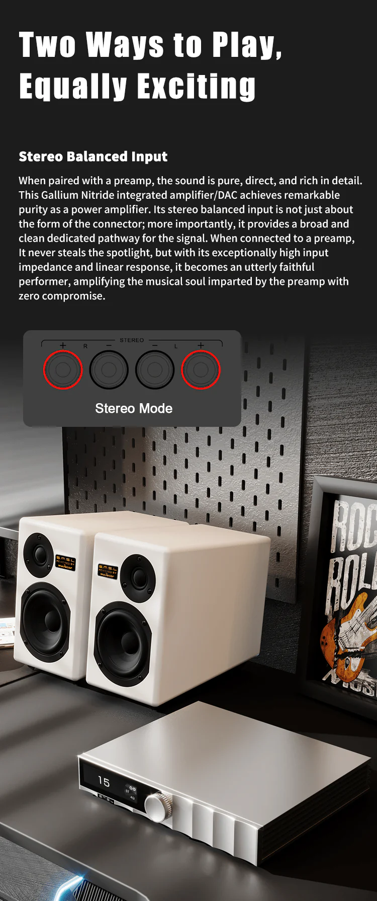 SMSL PA400 Gallium Nitride Power Amplifier - Image 5
