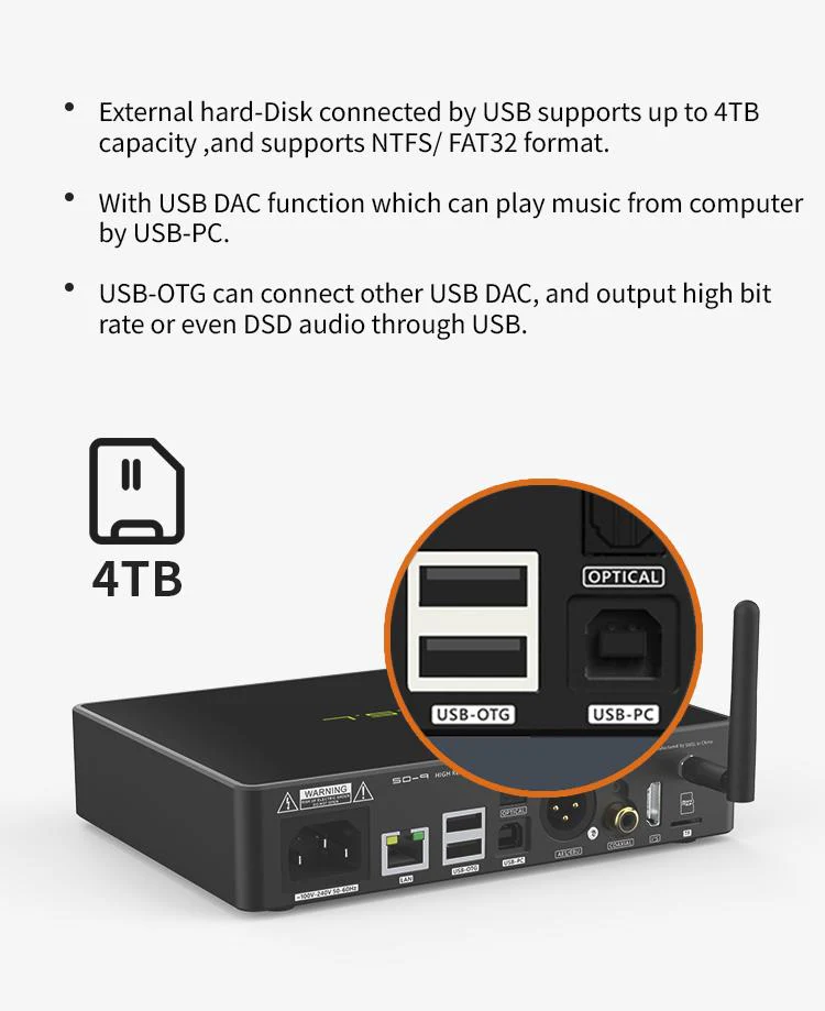 SMSL SD-9 HiFi Network Music Player (Apos Certified) - Image 13