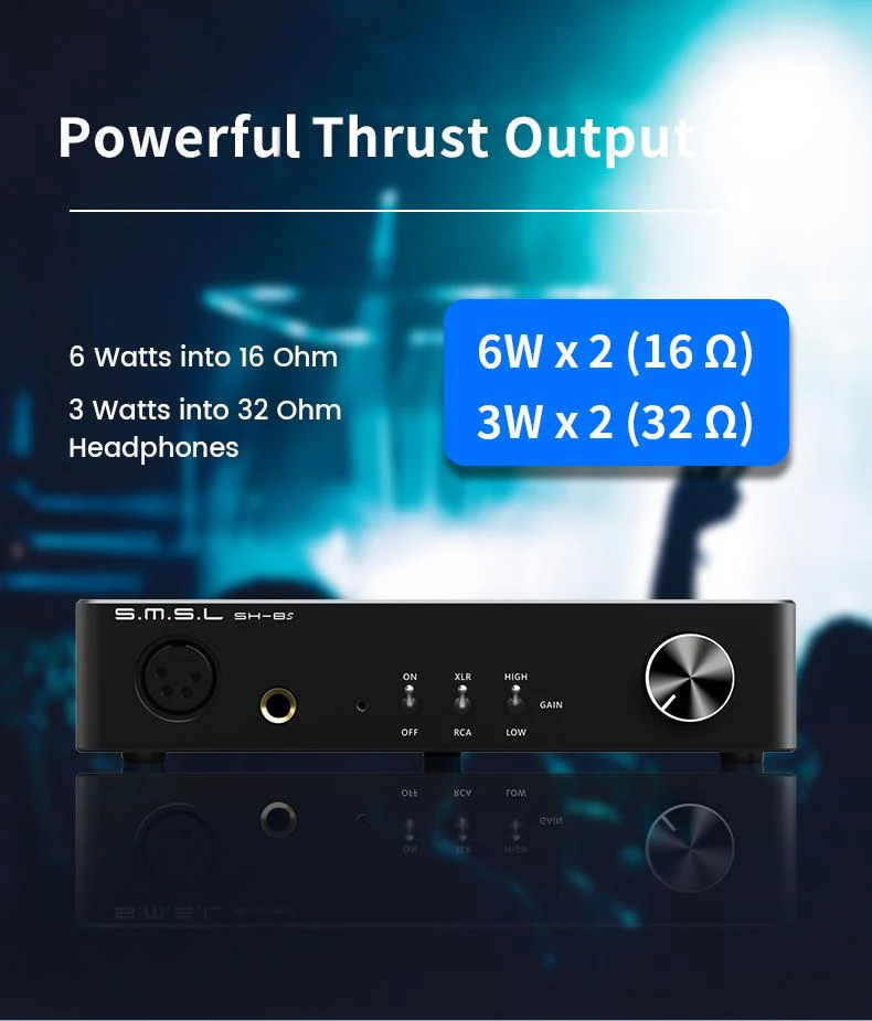 SMSL SH-8s High Resolution Headphone Amplifier (Apos Certified) - Image 4