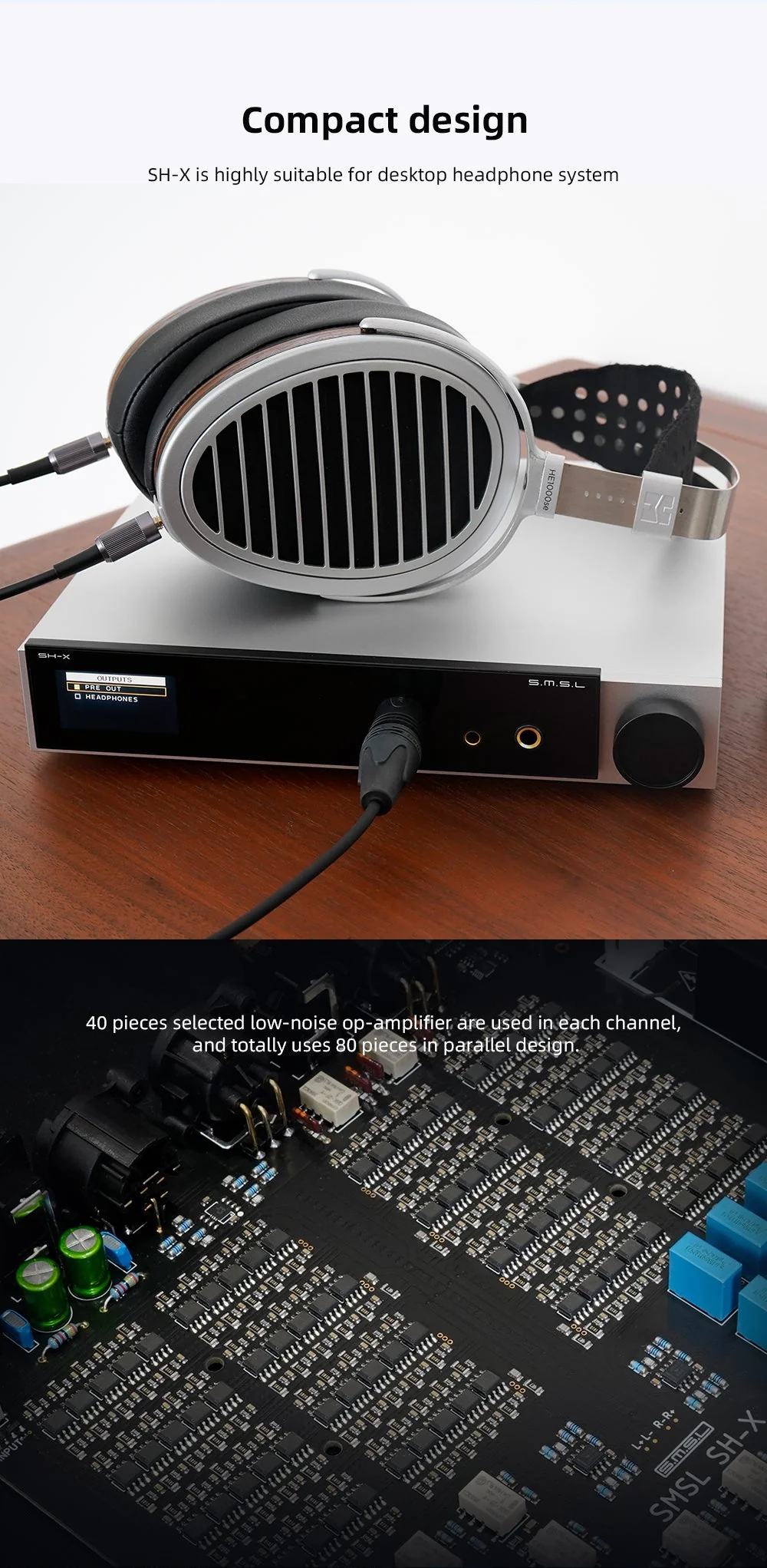 SMSL SH-X Desktop Headphone Amplifier (Apos Certified) - Image 5