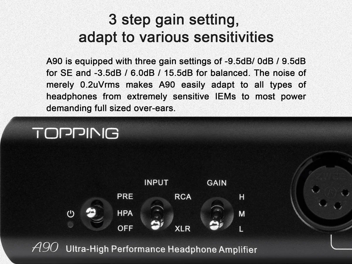 TOPPING A90 Discrete / A90 Headphone Amp (Apos Certified) - Image 9