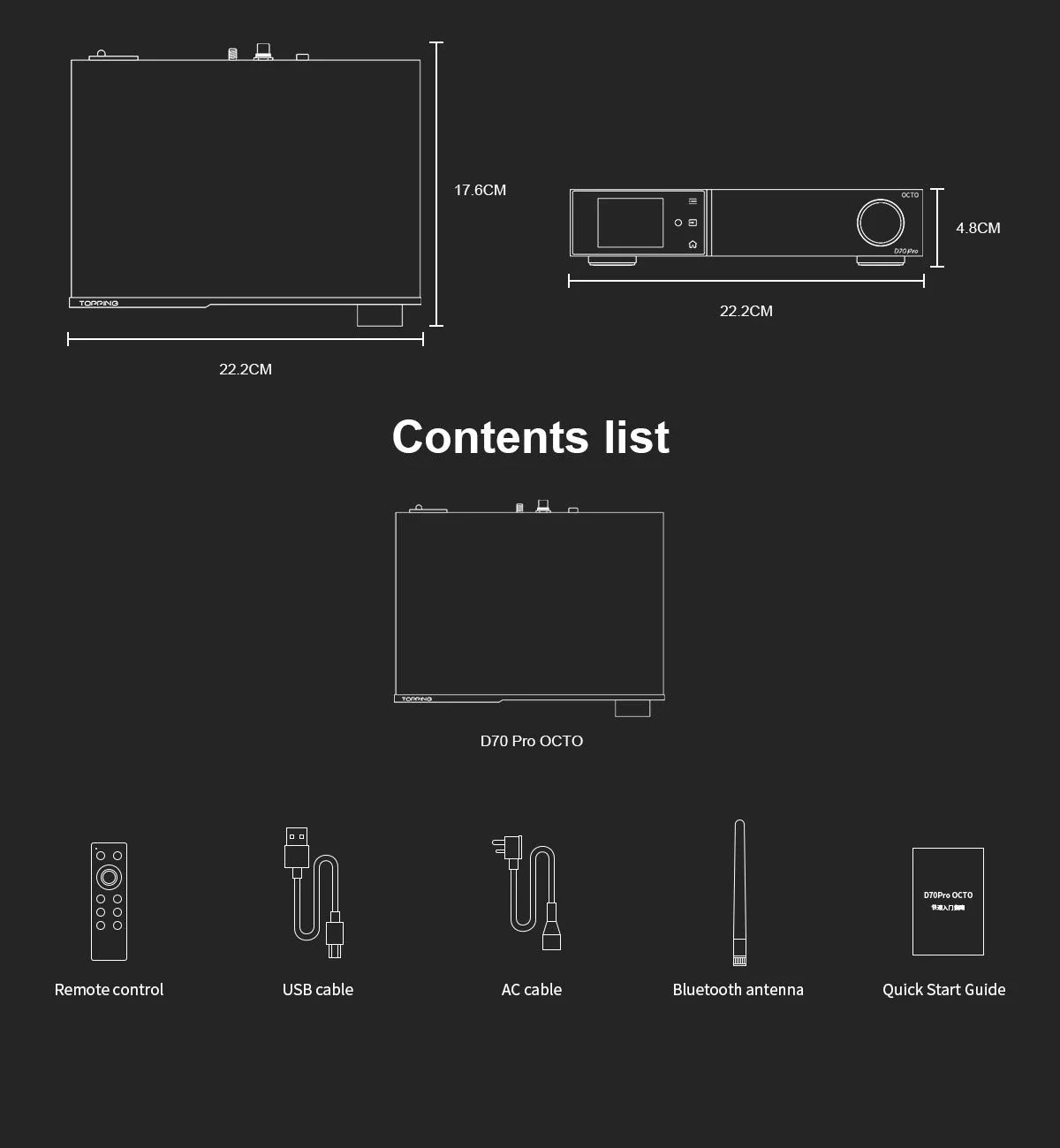 TOPPING D70 Pro OCTO HIFI Desktop DAC (Apos Certified) - Image 22