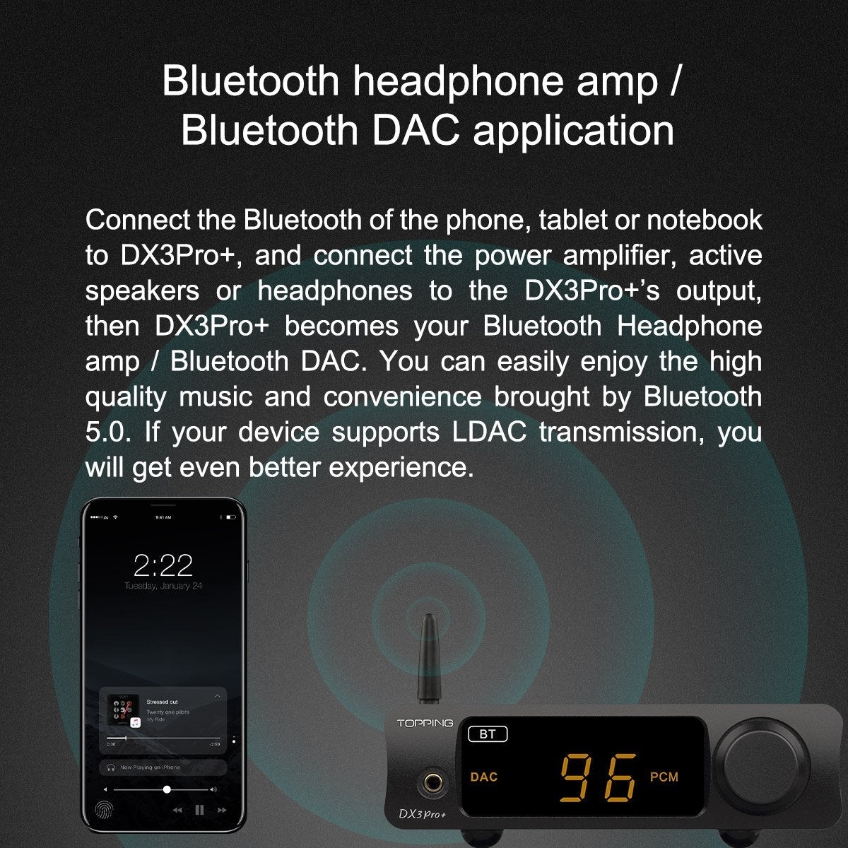 TOPPING DX3 Pro+ Bluetooth DAC/Amp (Apos Certified) - Image 16