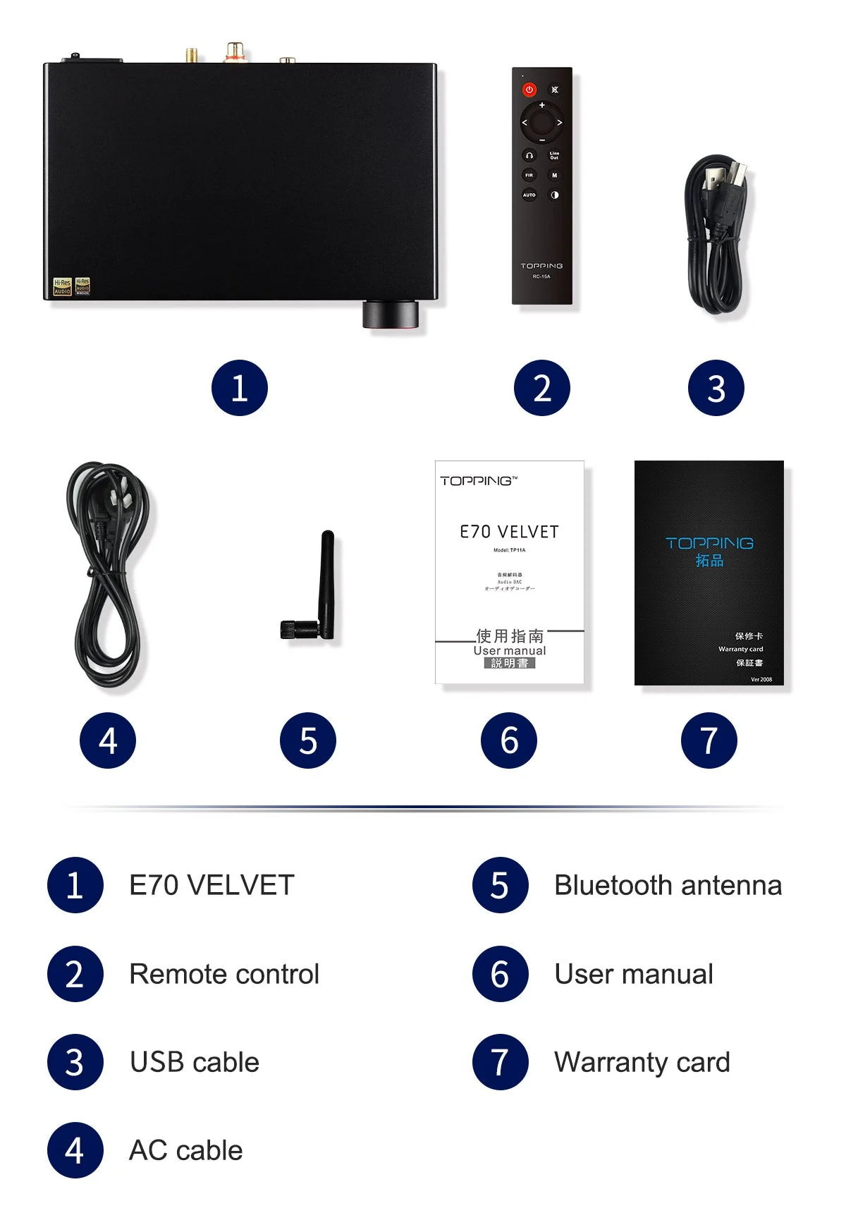 TOPPING E70 VELVET AK4499EX Desktop DAC (Apos Certified) - Image 24