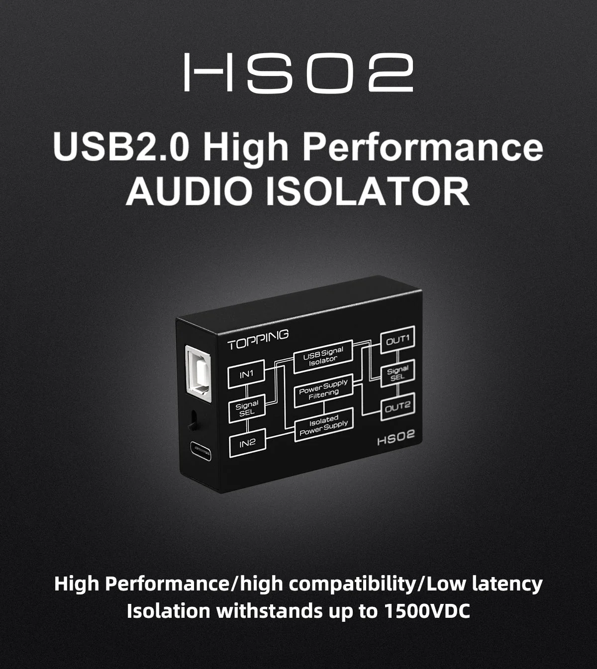 TOPPING HS02 USB2.0 Audio Isolator (Apos Certified) - Image 3