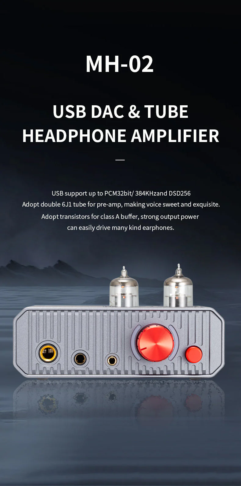 xDuoo MH-02 USB DAC & Tube Headphone Amplifier - Image 3