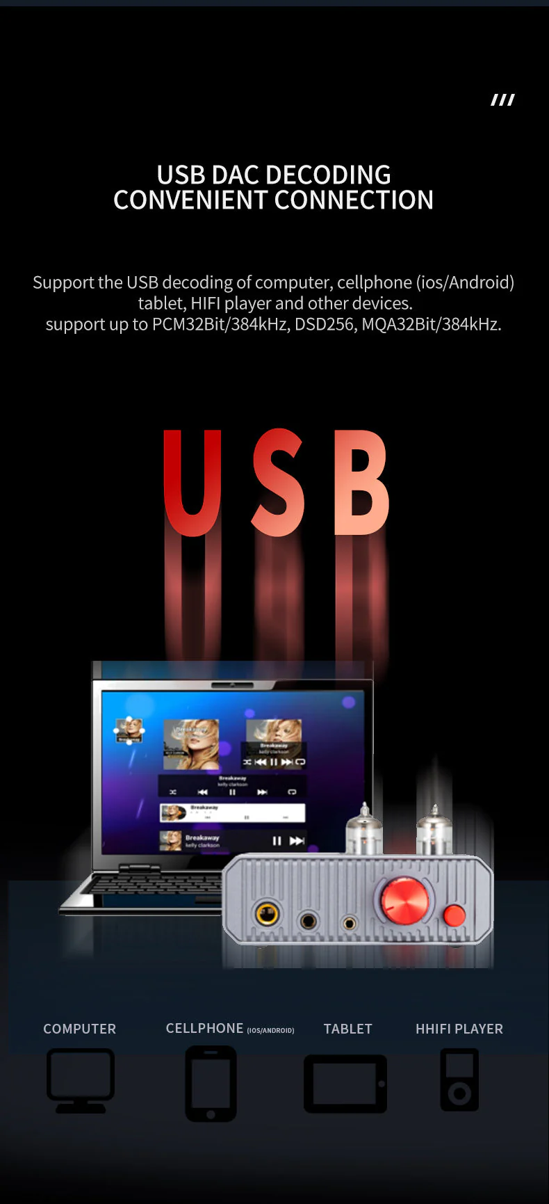 xDuoo MH-02 USB DAC & Tube Headphone Amplifier - Image 5