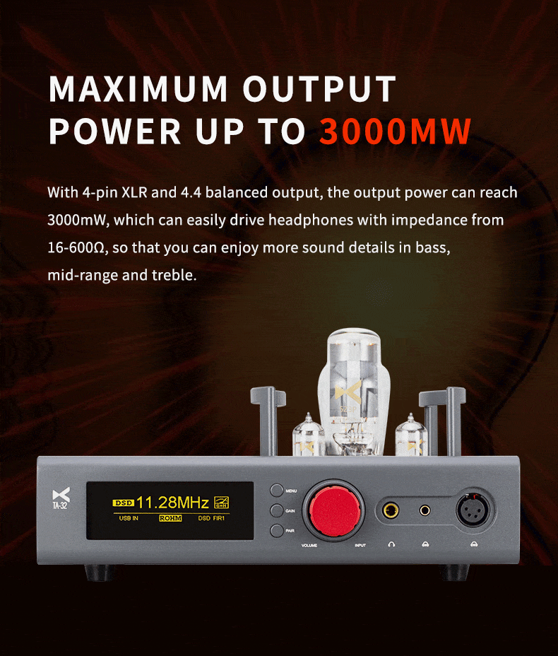 xDuoo TA-32 High-performance DAC & Balanced Tube Class-A Headphone Amplifier - Image 5
