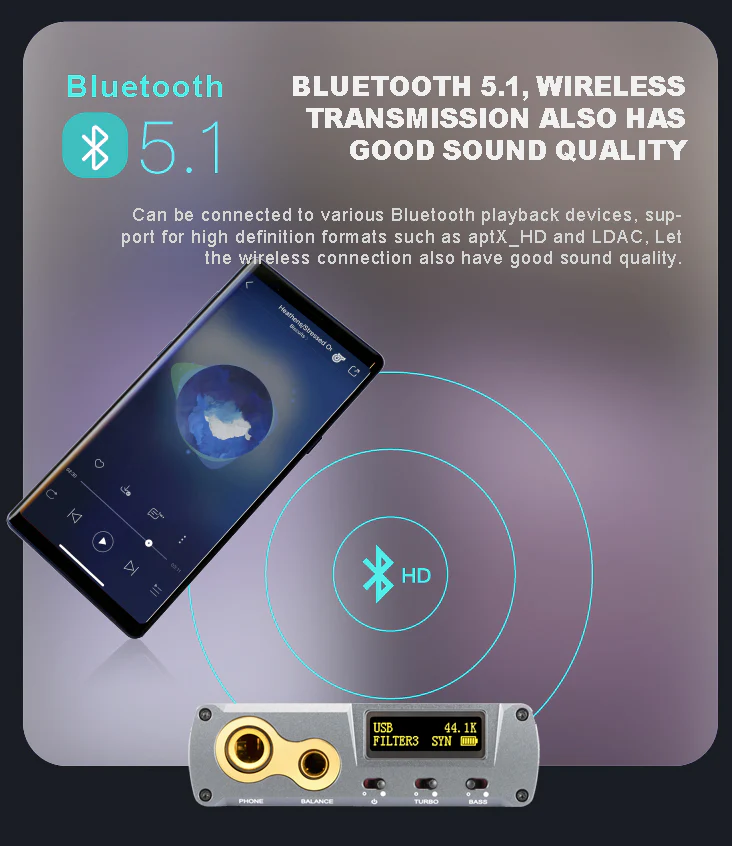 xDuoo XD05 BAL2 Portable HiFi Balanced DAC and Headphone Amplifier (Apos Certified) - Image 13