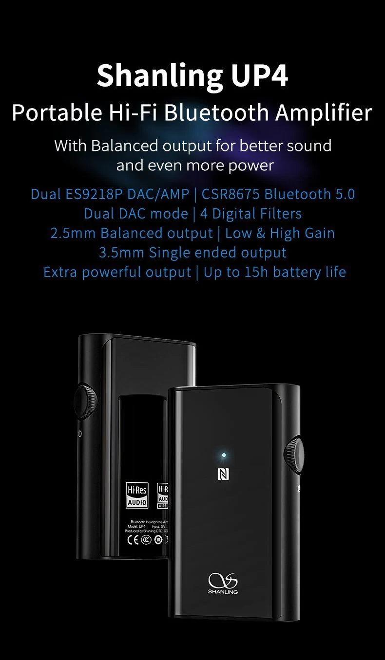 Shanling UP4 Portable Headphone Amp (Apos Certified) - Image 2