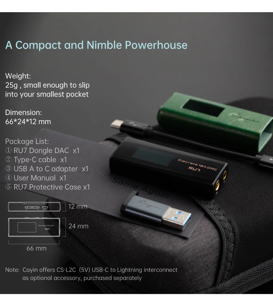 Cayin RU7 1-Bit Resistor Network Portable DAC - Image 12