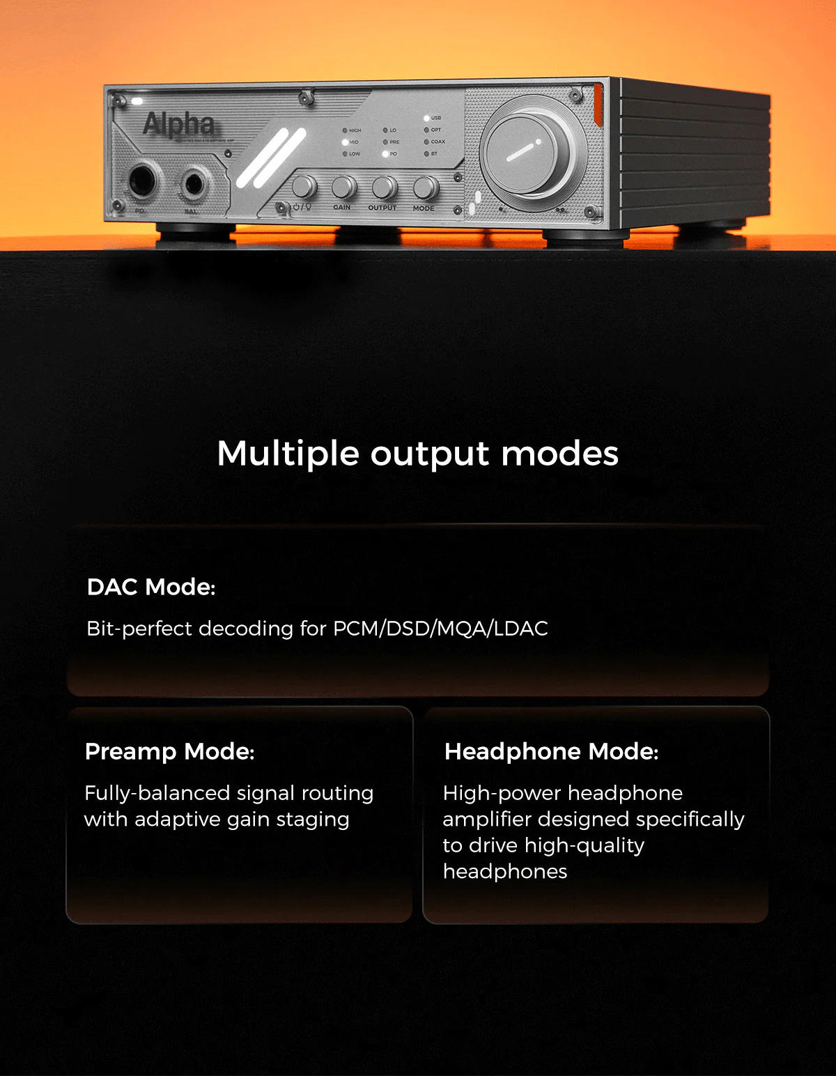 D&A Alpha Hi-Res DAC & Headphone Amp - Image 12