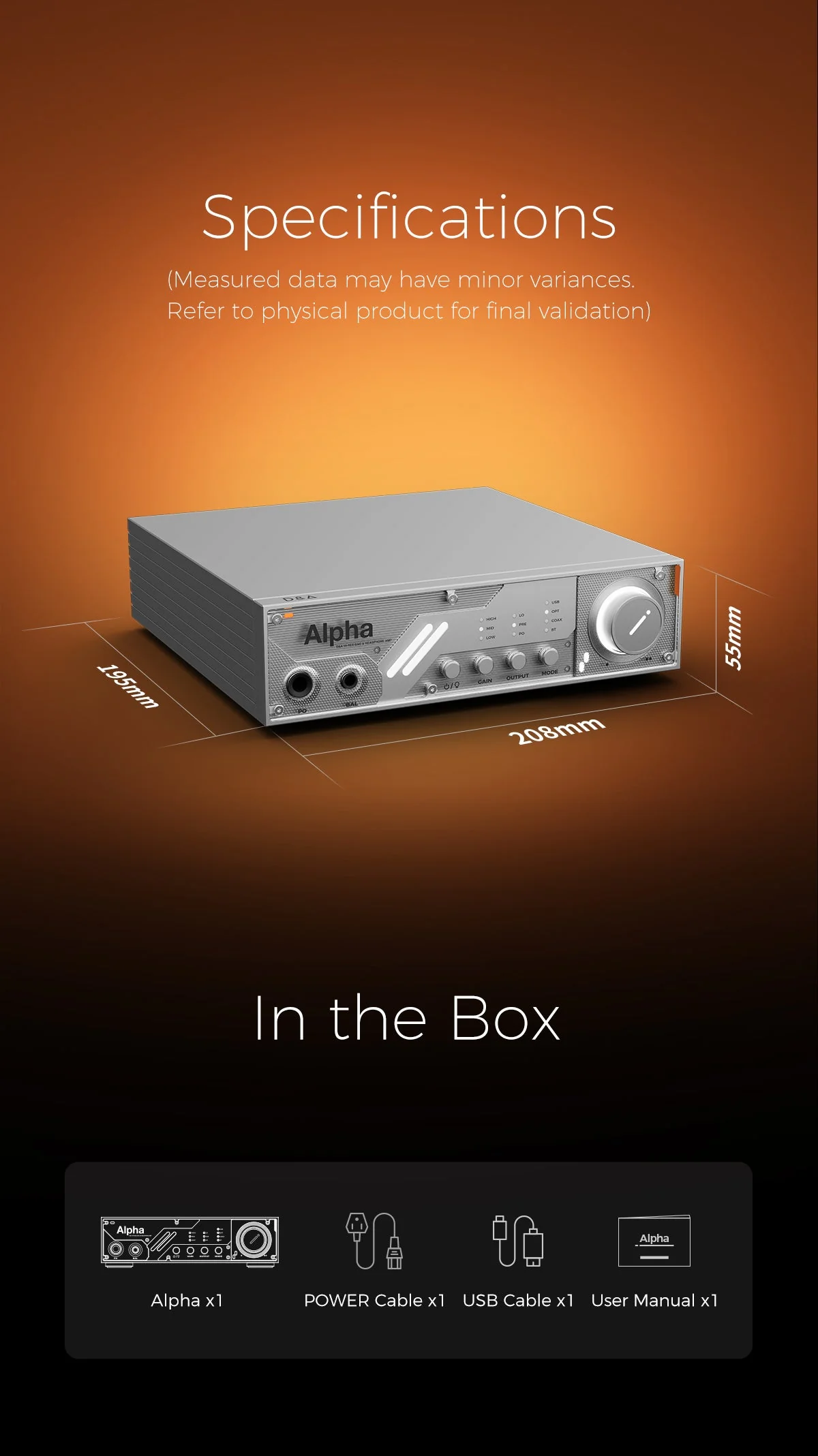 D&A Alpha Hi-Res DAC & Headphone Amp - Image 20