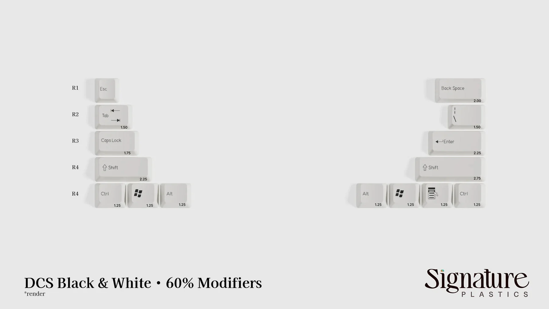DCS Black & White Keycap Set - Image 13