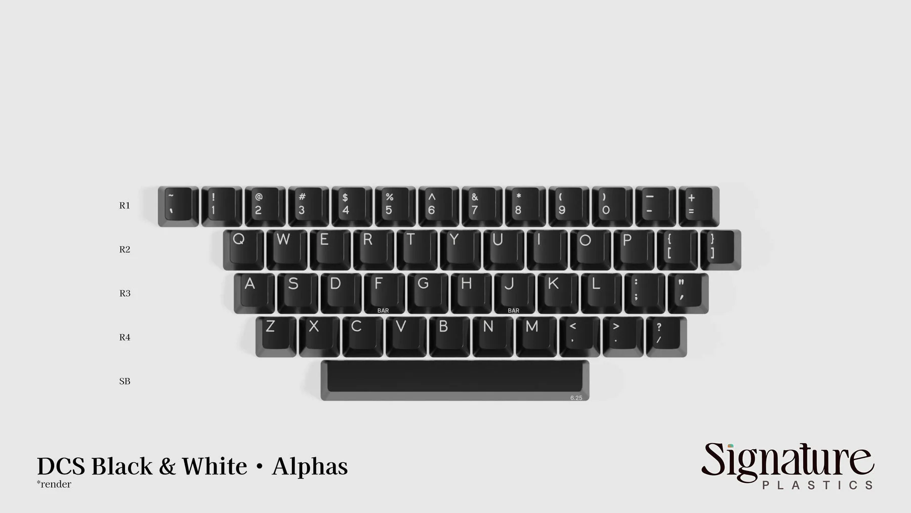 DCS Black & White Keycap Set - Image 2