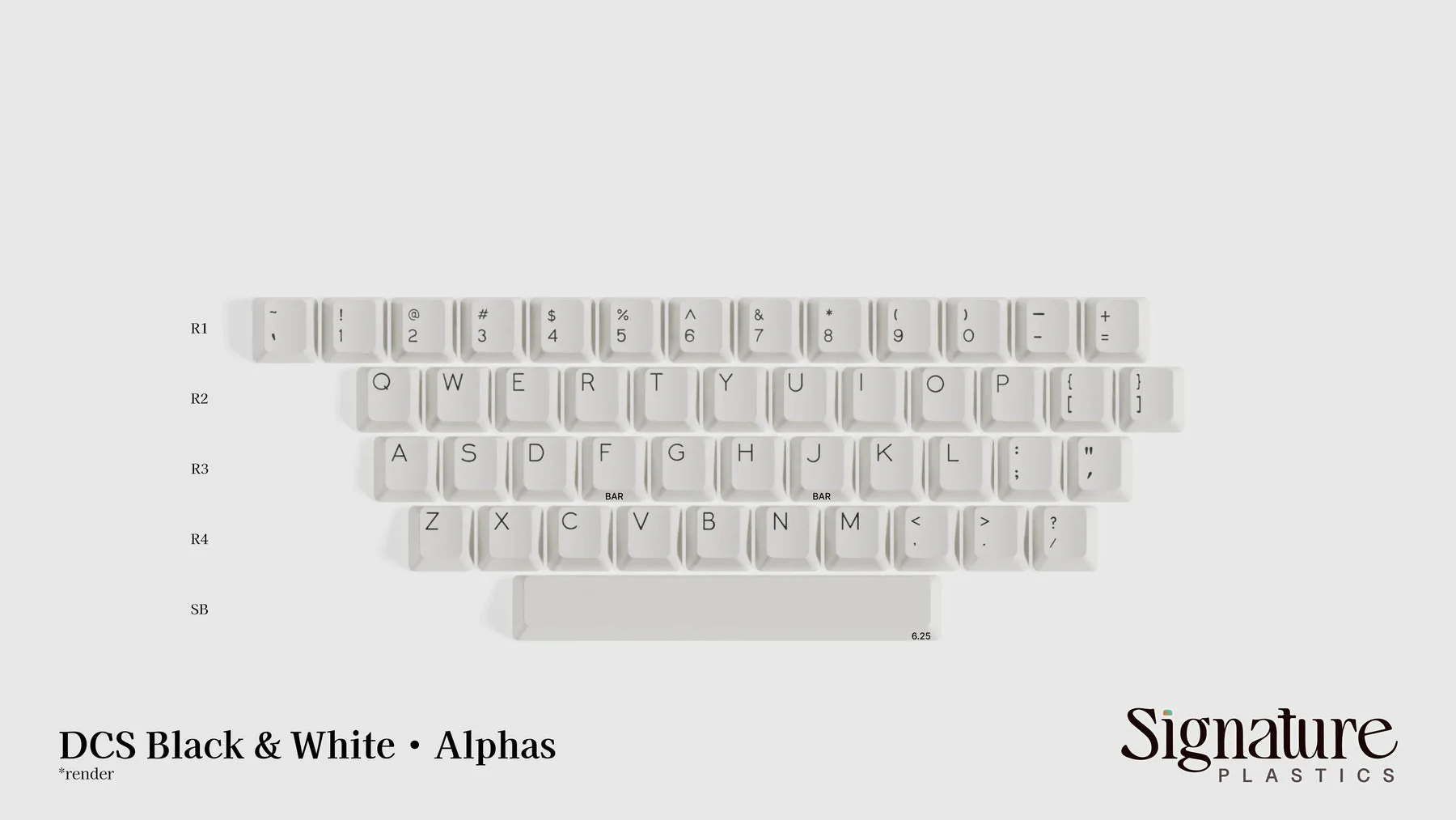 DCS Black & White Keycap Set - Image 3