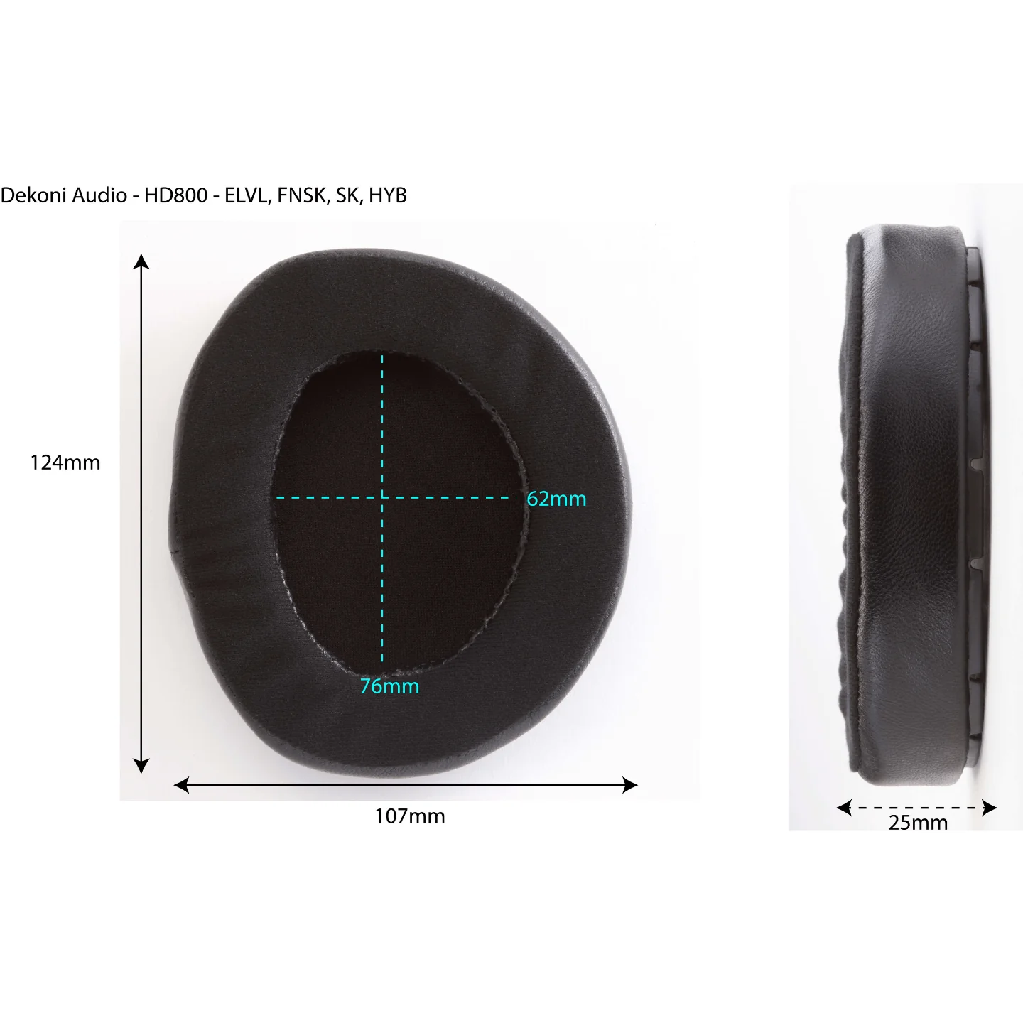 Dekoni Audio EPZ-HD800-ELVL Replacement Ear Pads for Sennheiser HD800 and HD800S Elite Velour - Image 7