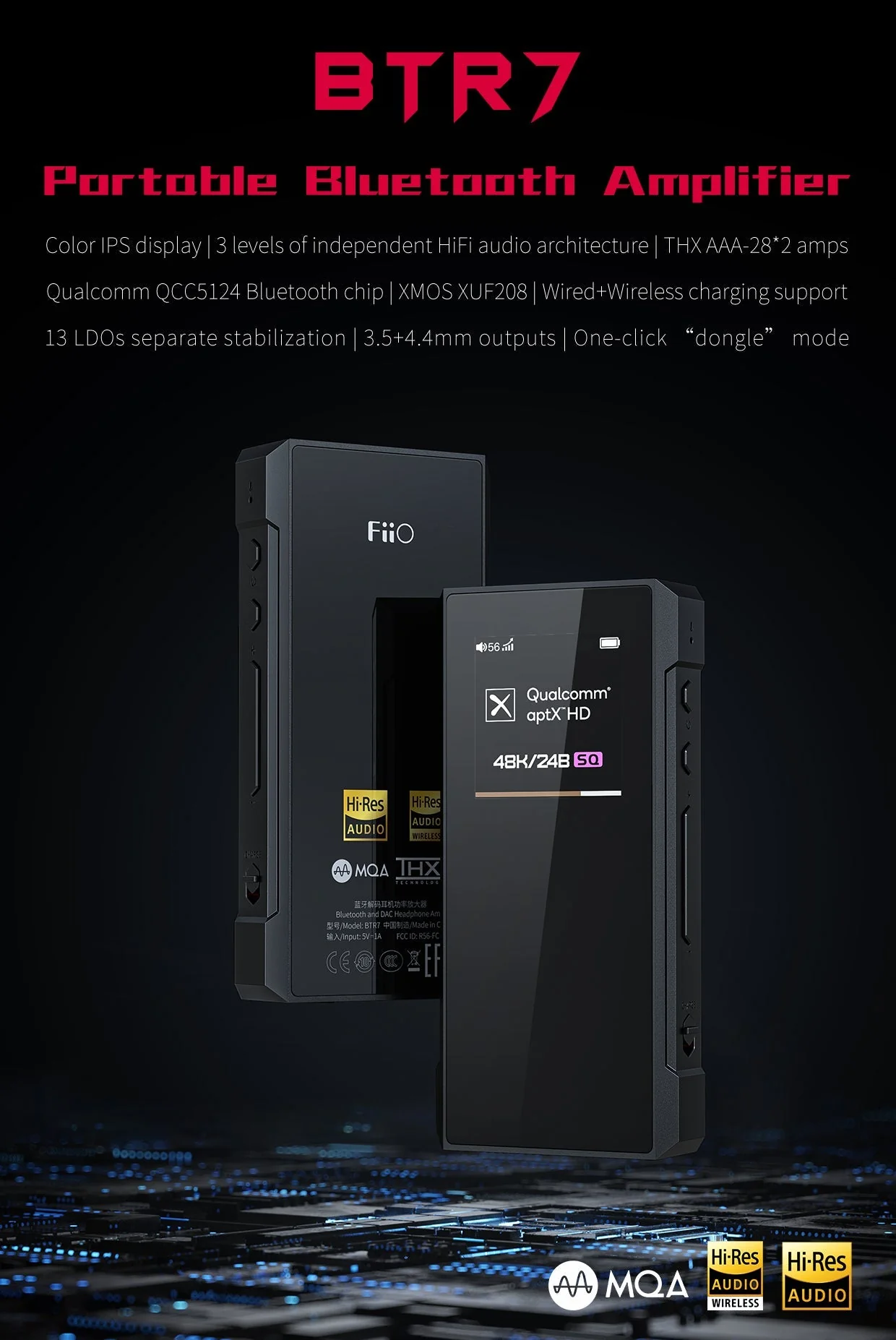 FiiO BTR7 Portable Hi-Fi Bluetooth DAC/Amp - Image 2