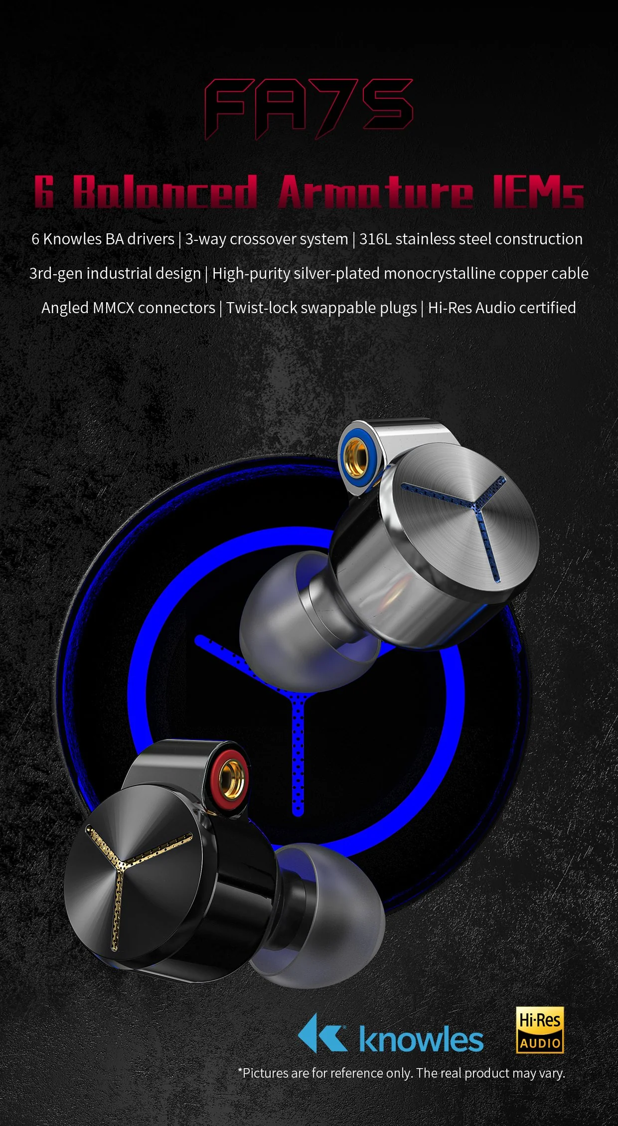 FiiO FA7s Six Balanced Armature In-Ear Monitors (IEMs) - Image 3
