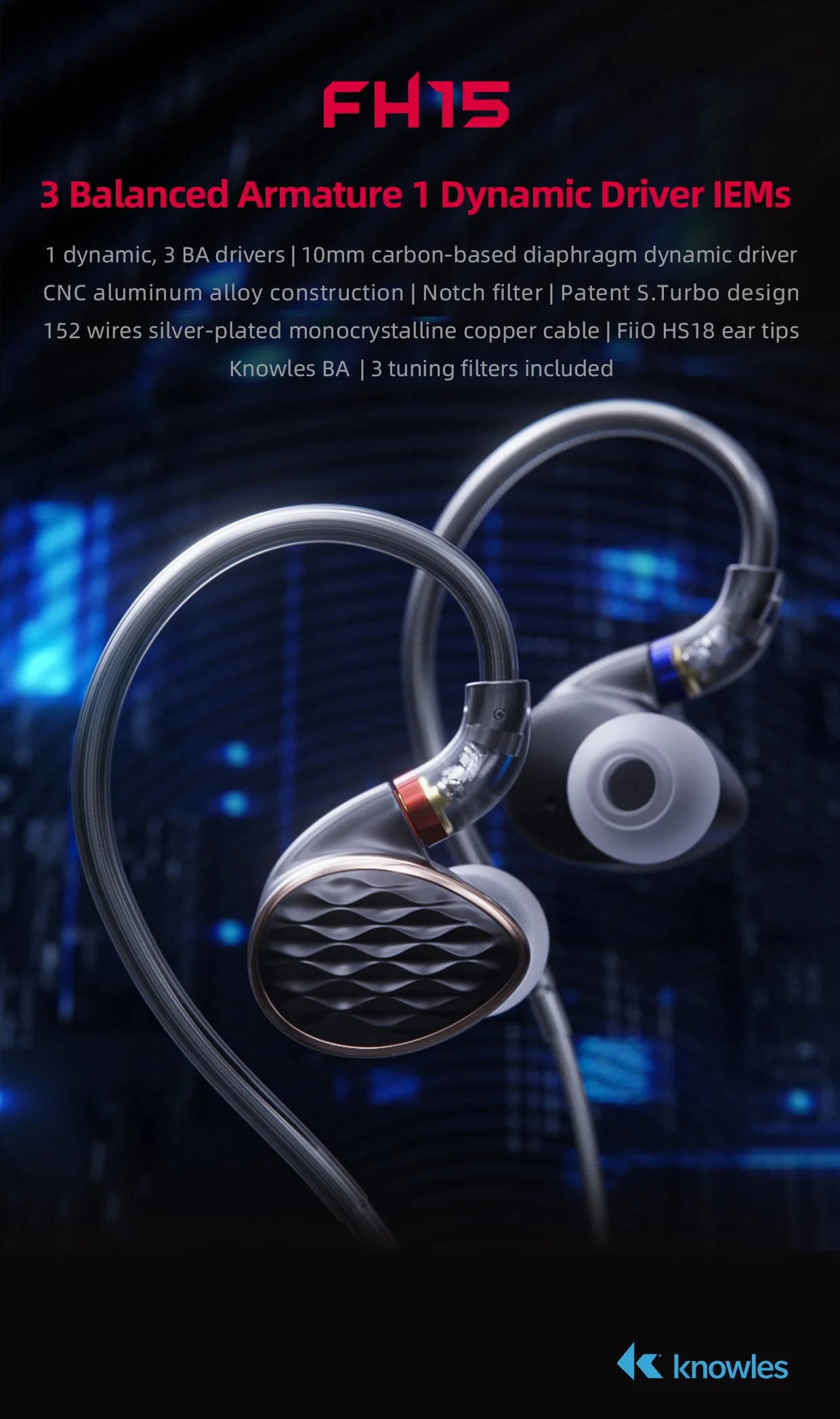 FiiO FH15 Hybrid In-Ear Monitors (IEMs) - Image 3